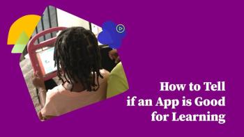 Kid looking at an ipad screen